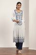 White Viscose Rayon Straight Kurta Pants Set image number 6