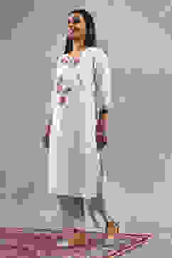 Natural Viscose Rayon Printed Straight Kurta image number 2