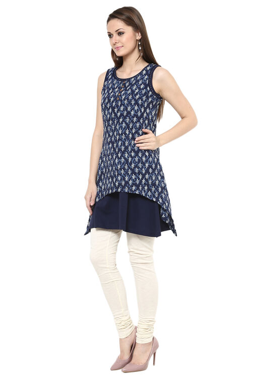 Indigo Straight Poly Chanderi Indie Top image number 3