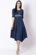 Indigo Viscose Dress image number 0