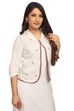 White Straight Viscose Rayon Jacket image number 3