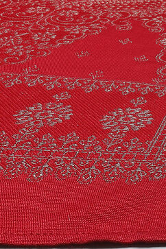 Red Art Silk Straight Suit Set image number 3