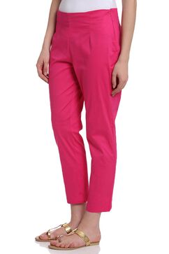 Pink Cotton Fusion Pants image number 2