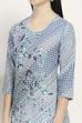 Indigo Cotton Straight Kurta image number 1