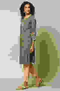 Pink LIVA Straight Printed Kurta image number 2