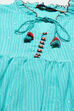 Sea Green Cotton Blend Tiered Dress image number 1