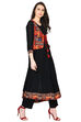 Black Kalidar Rayon Kurta image number 2