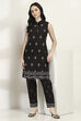 Black Viscose Blend Straight SET image number 0