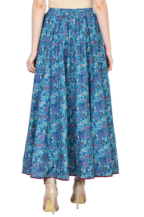 Blue Cotton Skirt image number 4