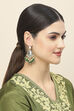 Green Oxidised Alloy Earrings image number 3