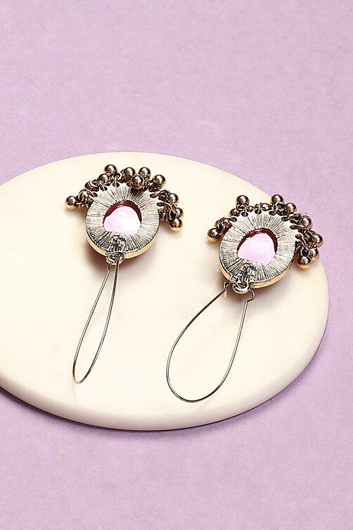 Pink Alloy Earrings image number 2