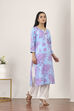 Blue Cotton Straight Kurtas image number 4