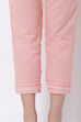 Peach Cotton Slim Straight Pants image number 1