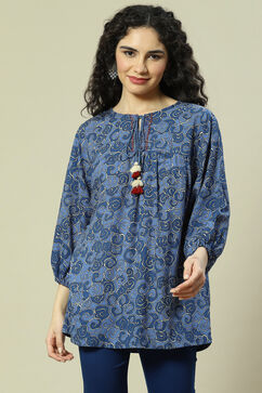Blue LIVA Tiered Top image number 5