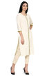 Off White Straight Cotton Kurta image number 3