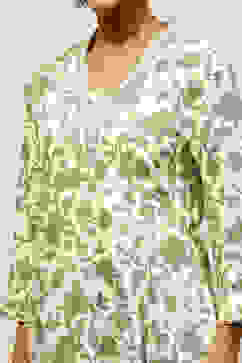 White Rayon Printed Straight Top image number 1