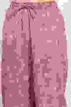 Pink Printed Gathered Suit Set image number 2
