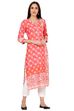 Pink Straight Rayon Kurta image number 5
