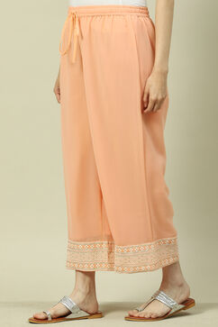 Peach Cotton Blend Palazzo image number 2
