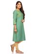 Mint Green Straight Poly Cotton Kurta image number 1