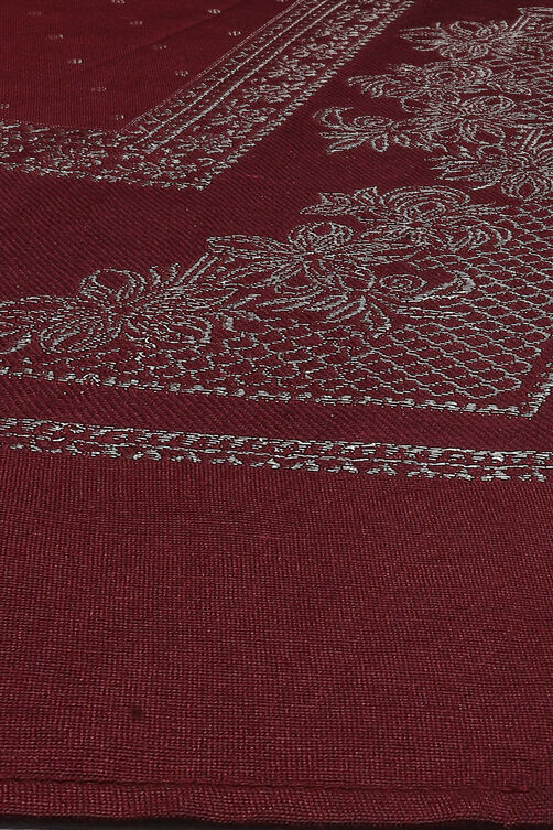 Maroon Art Silk Straight Suit Set image number 3