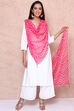 Pink Polyester Chiffon Dupatta image number 1