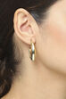 Gold Oxidised Alloy Earrings image number 1