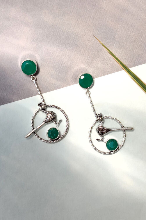 Light Green Metal Brass Earring image number 0