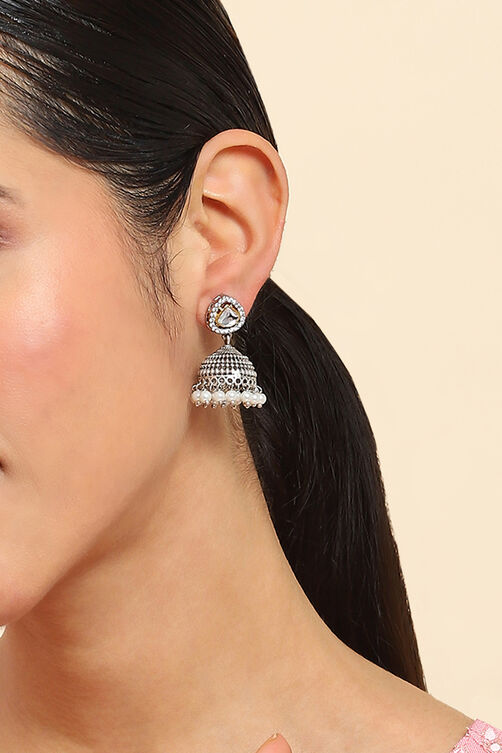 Silver Alloy Jhumka image number 1