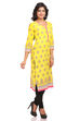 Yellow Straight Cotton Kurta image number 2