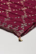 Wine Polyester Georgette Dupatta image number 1