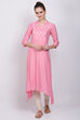 Pink Viscose A-Line Kurta image number 2