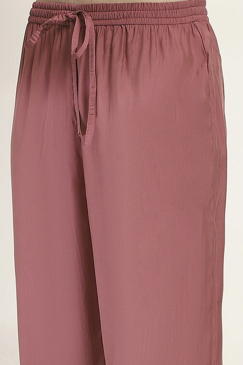 Olive Viscose Blend Straight Set image number 2