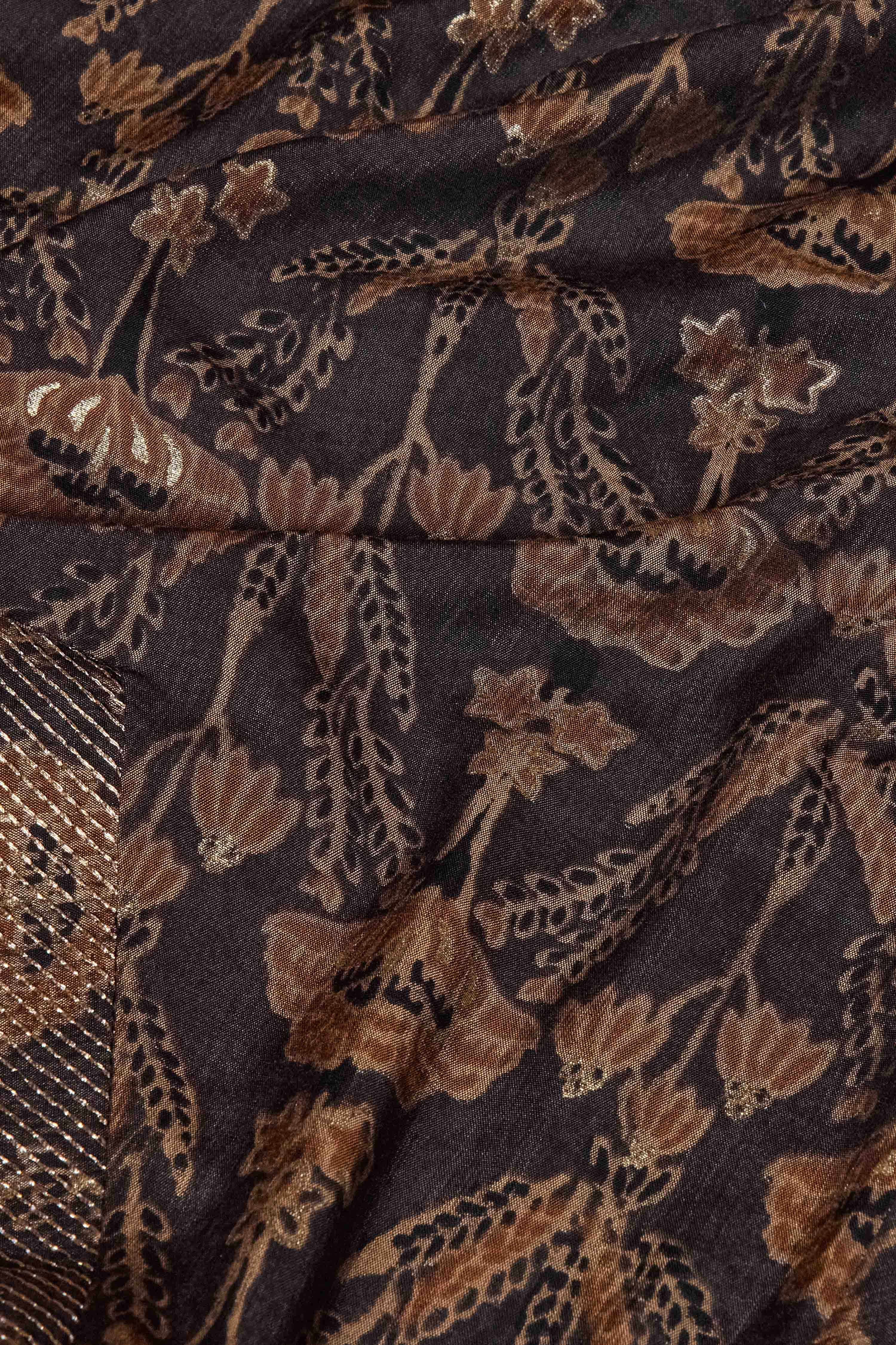 Grey Viscose Blend Straight Printed Kurta image number 3
