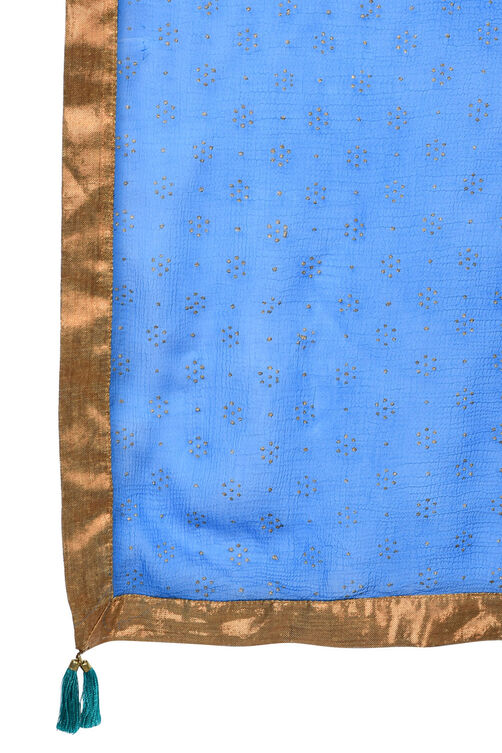 Blue Chiffon Scarf image number 2