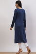 Blue Acrylic Straight Kurta image number 5