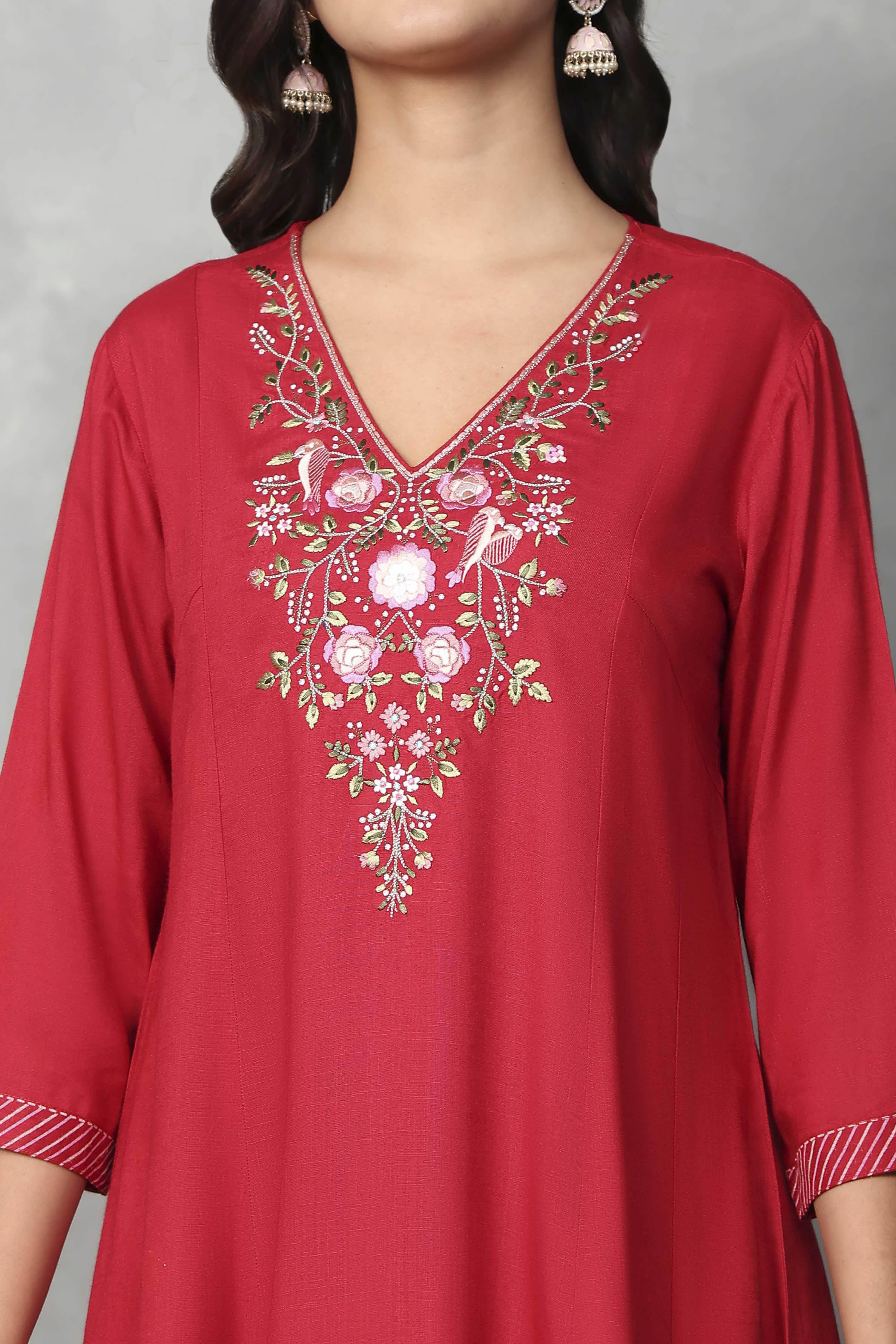 Sage Green Embroidered Kalidar Suit Set image number 1