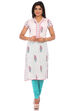 White Cotton Straight Kurta image number 0