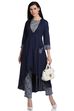 Indigo Rayon Front Open Shrug image number 5