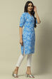 Blue Rayon Staight Kurta image number 4