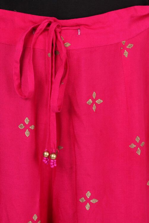 Pink Viscose Palazzo image number 5