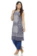 Blue Viscose A-Line Kurta image number 3