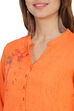 Coral Asymmetric Viscose Kurta image number 1