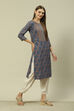 Pink LIVA Straight Printed Kurta image number 3