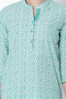Green Cotton Straight Kurta image number 1