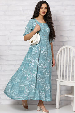 Grey LIVA Flared Dress image number 5