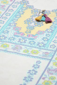 White Poly Chiffon Straight Kurta & Pants Suit Set image number 2