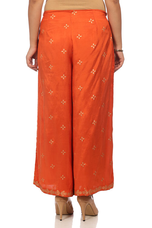 Orange Viscose Palazzo image number 3