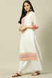 White Cotton Straight Kurta image number 2