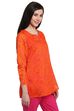 Orange Art Silk Indie Top image number 3